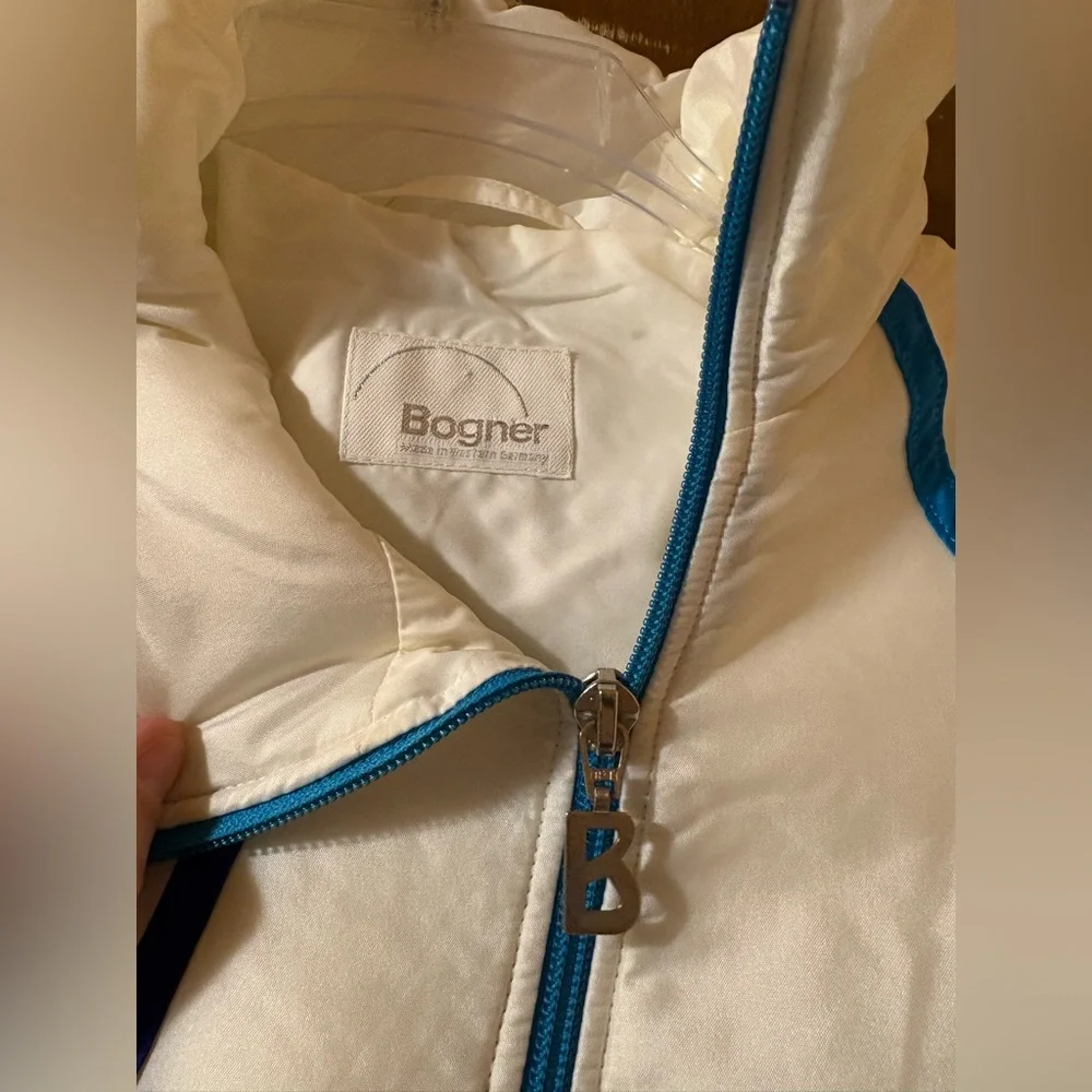 Bogner vintage white & blue rainbow 80s ski snowsuit - Picture 3 of 10